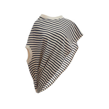 Asymmetric Striped Organic Cotton Top