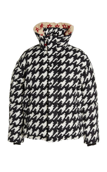 Jojo Houndstooth Down Ski Jacket展示图