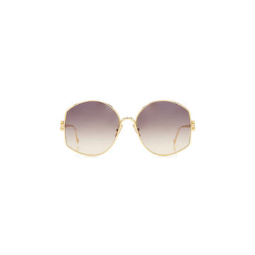 Oversized Rectangular-Frame Acetate Sunglasses