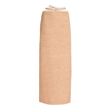 Crystal-Trimmed Linen Maxi Skirt