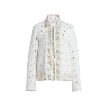 Embroidered Boucle Jacket