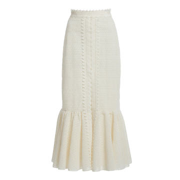 Guipure Crochet Midi Skirt