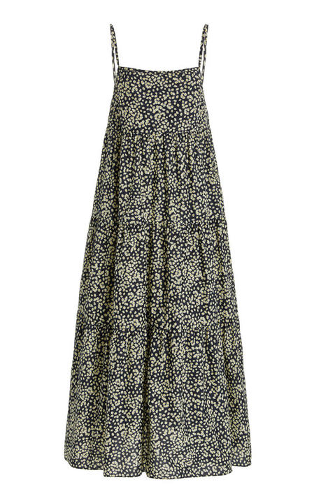 Daisy-Print Tiered Organic Cotton Maxi Dress展示图