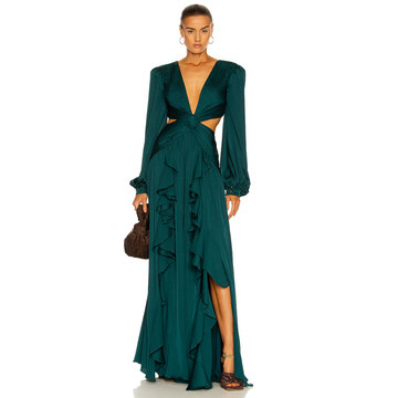 Cut-Out Plunge Gown