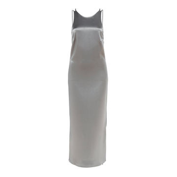 Draped Satin Slip Dress