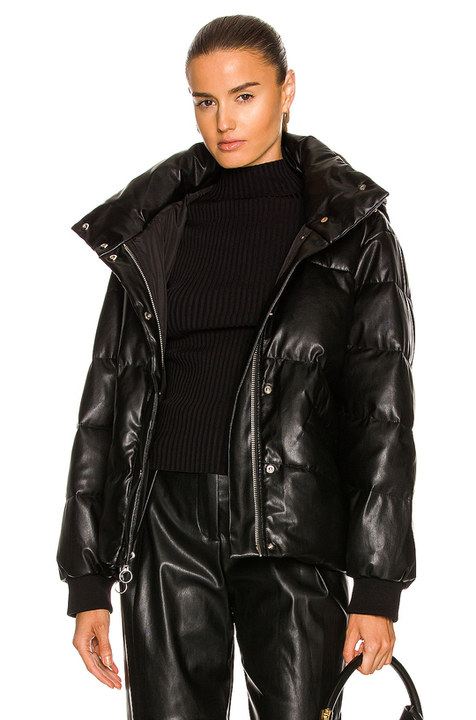 Ada Vegan Leather Puffer Jacket展示图