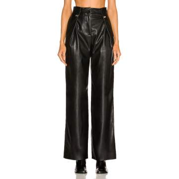 Tara Vegan Leather Pleated Pant