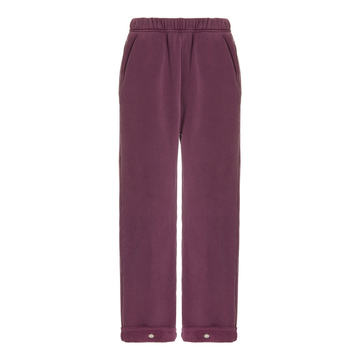 Classic Snap-Front Cotton Fleece Sweatpants