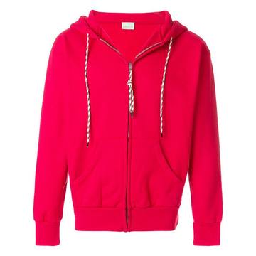 zipped hooded sweatshirt