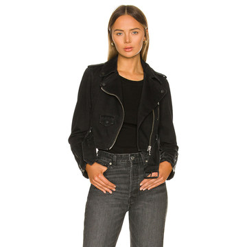 Balfern Cropped Denim Biker