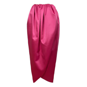 Satin Midi Wrap Skirt