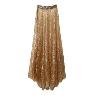 Sequined Tulle Maxi Skirt