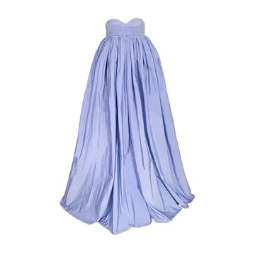 Taffeta Strapless Maxi Dress