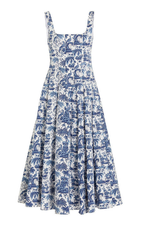 Wells Toile-Print Stretch-Cotton Midi Dress展示图