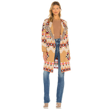 Cotton Blend Open Front Duster