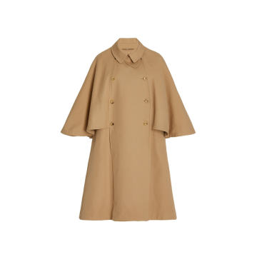 Jader Double-Breasted Cotton Gabardine Trench Cape