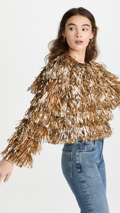 Fawn Fringe Tinsel 夹克展示图