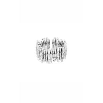 18K White Gold Monroe Triple Row Baguette Eternity Band