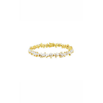 18K Yellow GoldDiamond Burst  Tennis Bracelet