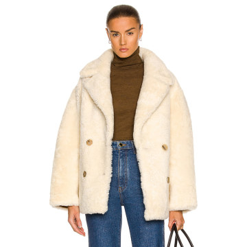 Addie Shearling Double Breast Coat