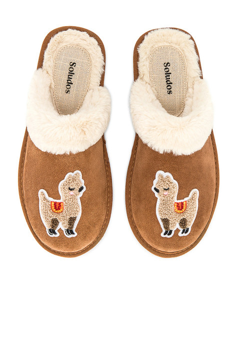 Llama Cozy Faux Fur Slipper展示图