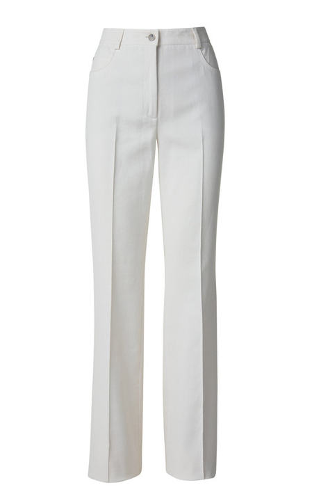 Farid Stretch Cotton-Silk Bootcut Pants展示图