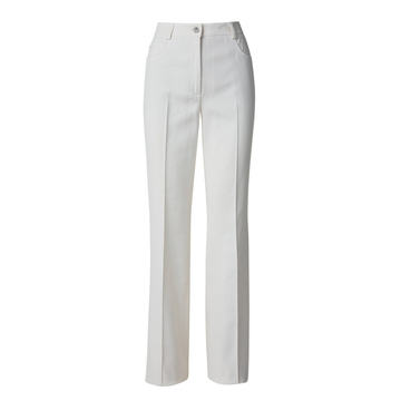 Farid Stretch Cotton-Silk Bootcut Pants