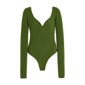 Heart Cashmere-Wool Bodysuit