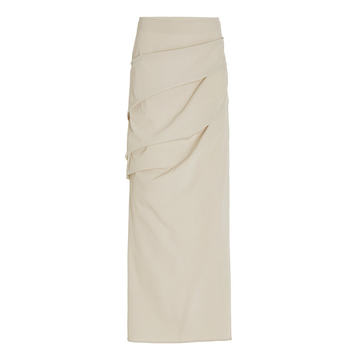 Remmy Draped Stretch-Shell Maxi Skirt