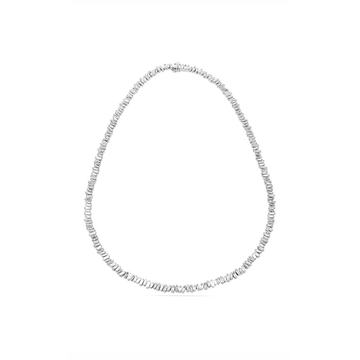 18K White Gold Classic Fireworks Tennis Necklace