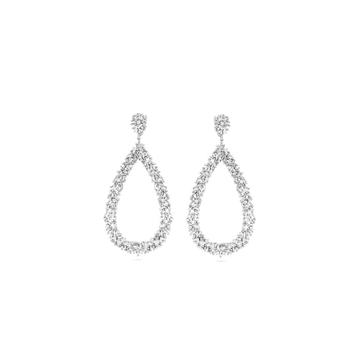 18K White Gold Claudia Diamond Drop Earrings