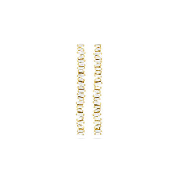 18K Yellow Gold Savannah Medium Baguette Earrings