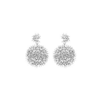 18K White Gold Zelda White Diamond Baguette Earrings