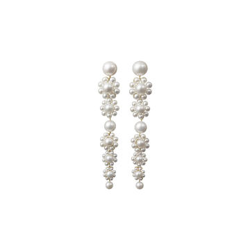 14K Yellow Gold Fleur de Neige Earrings