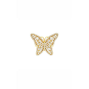 18K Yellow Gold Medium Butterfly Ring