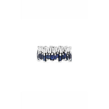 18K White Gold Vera Dark Blue Sapphire Eternity Band