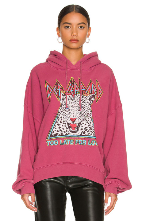 Def Leppard Too Late For Oversized Hoodie展示图