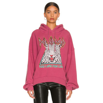 Def Leppard Too Late For Oversized Hoodie