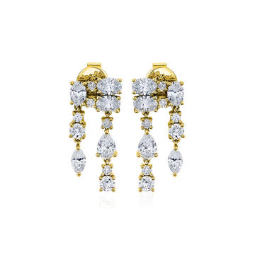 18K Gold Diamond Maya Earrings