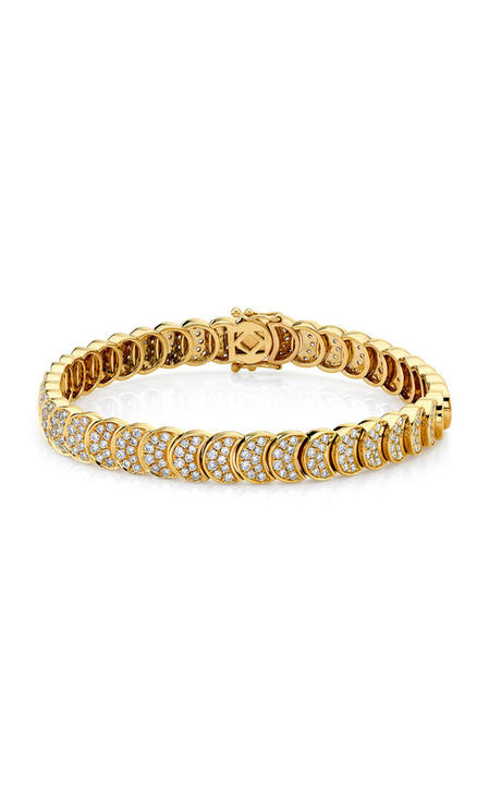 18K Gold Diamond Luna Bracelet展示图