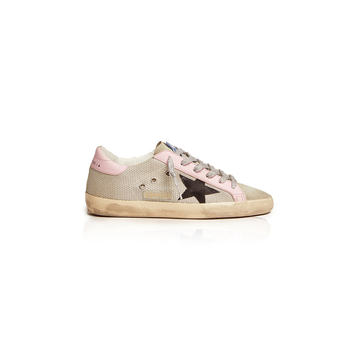 Superstar Net Leather-Trimmed Woven Sneakers