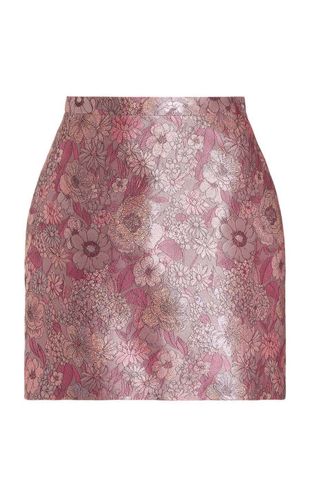 Metallic Floral Silk-Blend Jacquard Mini Skirt展示图