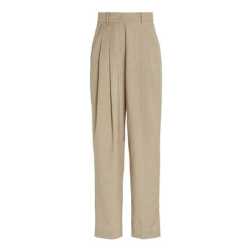 Gelso Pleated Suiting Wide-Leg Trousers