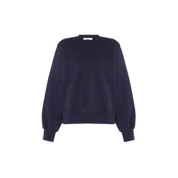 Vanessa Padded-Shoulder Organic Cotton Sweatshirt