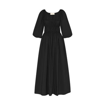 Shirred Organic Cotton Maxi Dress