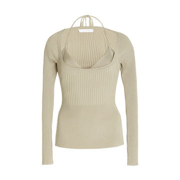 Jayline Layered Ribbed-Knit Top