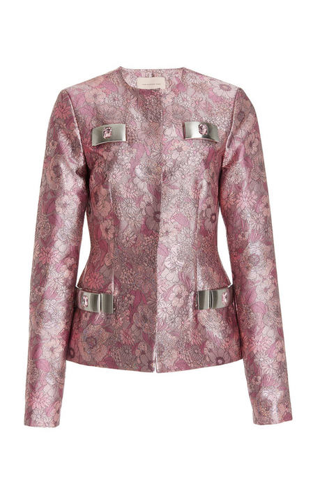 Metallic Floral Silk-Blend Jacquard Jacket展示图