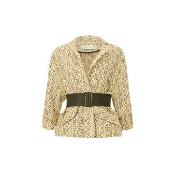 Gianna Printed Gabardine Jacket