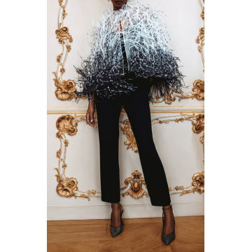 Ombre Feathered Cape