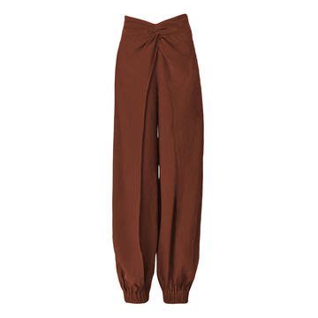 Raimondo Twist-Front Crepe Wide-Leg Pants